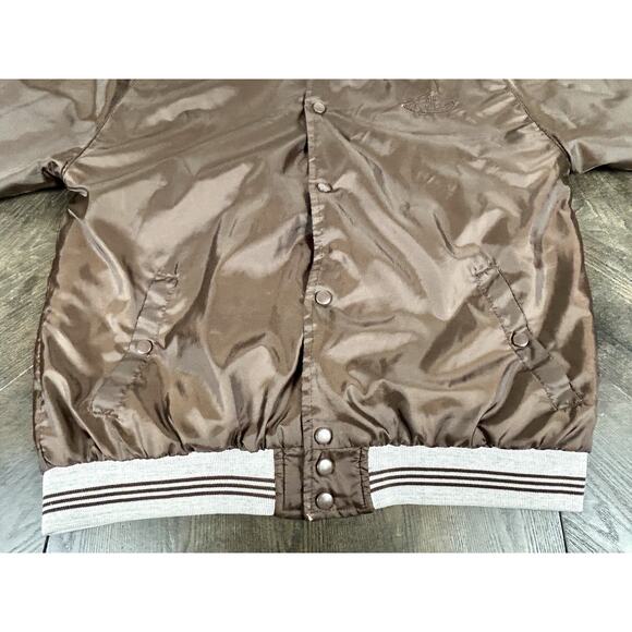 Brown / Gray Baseball Jacket Team Realtree Hooded Quilted Lining Medium 38/40 - Picture 10 of 11